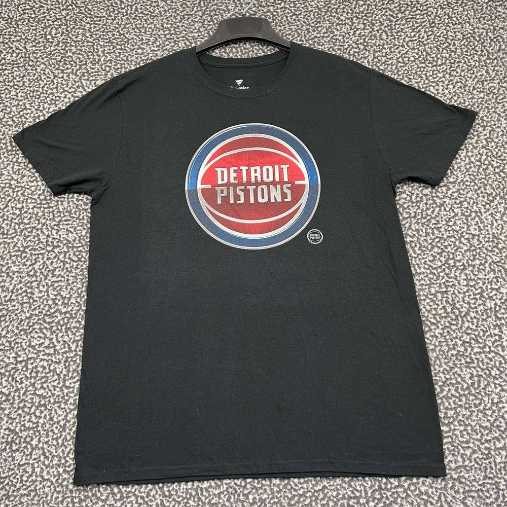 Detroit Pistons Shirt Men Large Black Fanatics‎ Short Sleeve Crew Neck New L